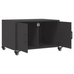 vidaXL Table basse noir 68x50x43 5 cm acier laminé à froid