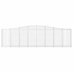 vidaXL Paniers à gabions arqués 25 Pièces 400x30x100/120 cm Fer galvanisé