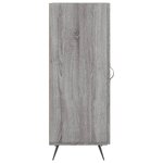 vidaXL Buffet Sonoma gris 34 5x34x90 cm Bois d'ingénierie