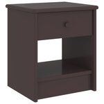 vidaXL Table de chevet Marron foncé 35x30x40 cm Bois de pin massif