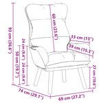 vidaXL Chaise relaxante en velours noir