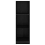 vidaXL Bibliothèque/Séparateur de pièce Noir 36x33x110 cm Pin massif