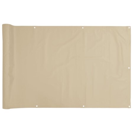 vidaXL Écran de balcon en tissu Oxford 75x400 cm Beige