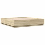 vidaXL Cadre de lit chêne sonoma 200x200 cm bois d'ingénierie