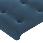 vidaXL Tête de lit à LED Bleu foncé 203x16x118/128 cm Velours