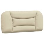 vidaXL Coussin de tête de lit crème 80 cm tissu