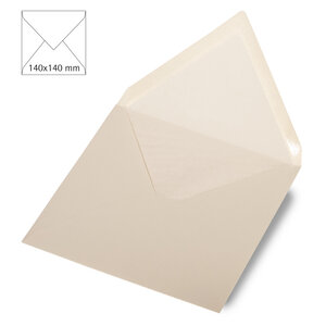 Enveloppe carrée met.FSC Mix Credit cachemire metallic 140x140mm 120g / m² 5 pièces