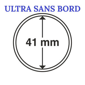 Capsules rondes sans bord ULTRA pour monnaies de collection. Diamètre intérieur - 41 mm