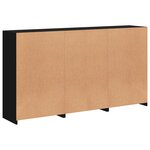 vidaXL Buffet avec lumières LED noir 181 5x37x100 cm
