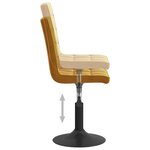 vidaXL Chaises pivotantes à manger lot de 6 marron velours