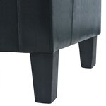 vidaXL Canapé à 2 places Cuir synthétique Noir