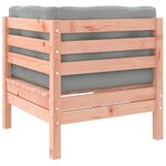 vidaXL Salon de jardin 6 Pièces et coussins bois massif sapin de douglas