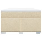 vidaXL Sommier à lattes de lit avec matelas crème 120x190 cm tissu