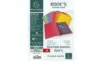 Paquet de 10 chemises ROCK''S 210 g 24x32cm Teintes Vives Assorties EXACOMPTA