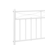 vidaXL Cadre de lit métal avec tête de lit/pied de lit blanc 90x200 cm