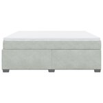 vidaXL Sommier à lattes de lit et matelas Gris clair 180x200cm Velours