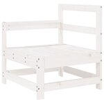 vidaXL Salon de jardin 9 Pièces blanc bois de pin massif