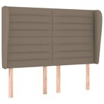 vidaXL Sommier à lattes de lit avec matelas Taupe 140x190 cm Tissu