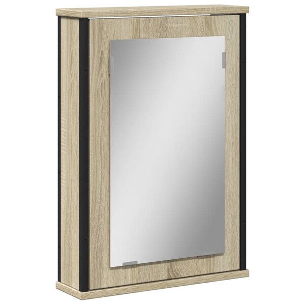 vidaXL Armoire à miroir de salle de bain chêne sonoma bois ingénierie