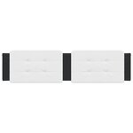 vidaXL Coussin de tête de lit noir et blanc 200 cm similicuir