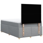 vidaXL Sommier à lattes de lit avec matelas Gris clair 120x200cm Tissu
