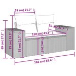 vidaXL Salon de jardin avec coussins 7 Pièces beige résine tressée