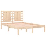 vidaXL Cadre de lit bois massif 120x190 cm petit double