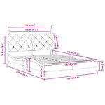 vidaXL Cadre de lit sans matelas rose 120x200 cm velours