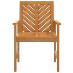 vidaXL Chaises à manger de jardin lot de 4 bois massif d'acacia