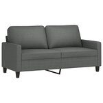 vidaXL Ensemble de canapés 2 Pièces avec coussins Gris foncé Tissu