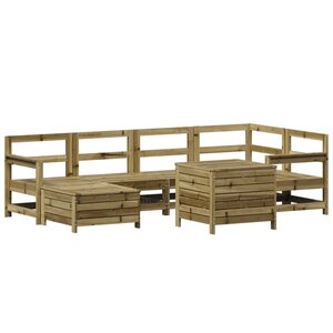vidaXL Salon de jardin 7 Pièces bois de pin imprégné