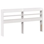 vidaXL Cadre de lit avec tête de lit blanc 150x200 cm bois pin massif