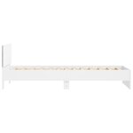 vidaXL Cadre de lit avec tête de lit et lumières LED blanc 100x200 cm