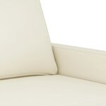 vidaXL Ensemble de canapés 3 Pièces avec coussins Crème Velours