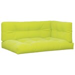 vidaXL Coussins de palette lot de 3 vert vif tissu