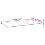 vidaXL Banc de jardin avec coussin gris 112 cm Bois de teck massif
