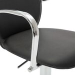 vidaXL Tabourets de bar avec accoudoir lot de 2 noir similicuir