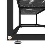 vidaXL Meuble TV Marbre noir 220x40x40 5 cm Verre trempé