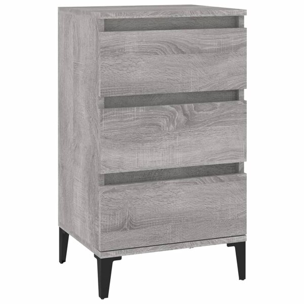 vidaXL Table de chevet sonoma gris 40x35x70 cm bois d'ingénierie