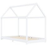 vidaXL Cadre de lit d'enfant Blanc Bois de pin massif 90 x 200 cm