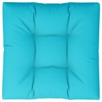 vidaXL Coussin de palette turquoise 80x80x12 cm tissu