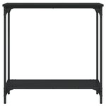 vidaXL Table console noir 75x30 5x75 cm bois d'ingénierie
