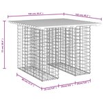 vidaXL Banc de jardin design de gabion 100x102x72cm bois massif de pin