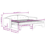 vidaXL Lit de jour avec gigogne et matelas vert foncé 90x200cm velours