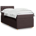 vidaXL Sommier à lattes de lit avec matelas Marron foncé 100x200 cm