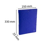 Boite De Classement Exabox Dos 25mm Carte Lustrée Scotten - A4 - Bleu - X 10 - Exacompta