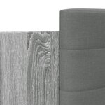 vidaXL Cadre de lit tête de lit et lumières LED sonoma gris 100x200 cm