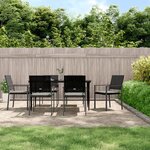 vidaXL Ensemble à manger de jardin 7 Pièces coussins résine tressée acier