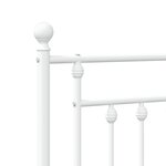 vidaXL Cadre de lit métal avec tête de lit/pied de lit blanc 200x200cm