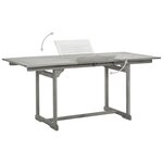 vidaXL Table à dîner de jardin (120-170)x80x75 cm Bois d'acacia massif